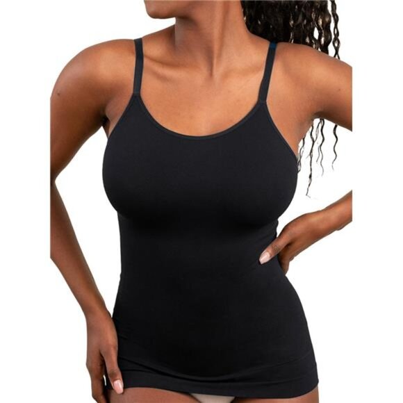 Women's High Compression Scoop Neck Cami – Slimming Tank Top - Picture 1 of 7